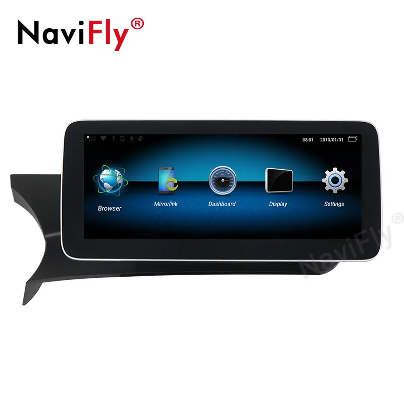 Navifly 10.25 "Android 9.0 Octa Core 4 + 64G 4G LTE Mobil DVD Radio Stereo Player untuk Benz C Class W204 2011-2013 NTG4.5 WIFI GPS
