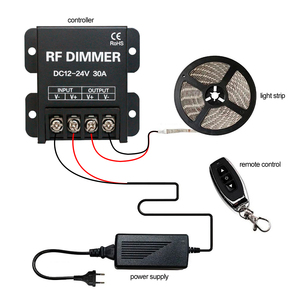 Bester Preis 360W RF Single Color Strip <span class=keywords><strong>Light</strong></span> 12 Volt <span class=keywords><strong>Dimmer</strong></span> <span class=keywords><strong>PWM</strong></span> 5V LED Controller 30A 3 Tasten LED <span class=keywords><strong>Dimmer</strong></span> Schalter für LED Licht