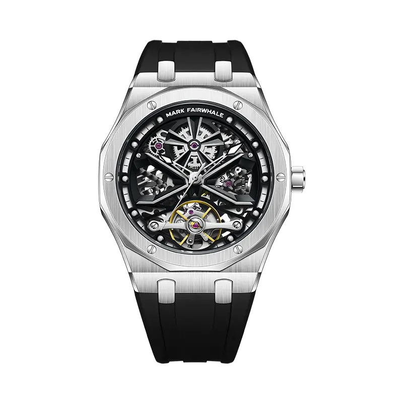 Fly Star Wheel diseño personalizado reloj automático reloj de compras en línea para hombres movimiento automático reloj automático de acero inoxidable
