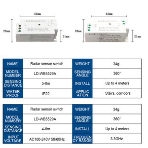 AC110V/220V Microwave Radar <strong>Motion</strong> <strong>Sensor</strong> <strong>Module</strong> 360 Degree Switch for Stair Corridors &amp; Position <strong>Detection</strong> for Home Security - Product Image 3