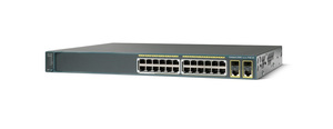 WS-C2960 + 24PC-L 24端口10/100 PoE + 2x T/SFP交换机