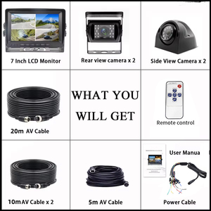 7 Inch Monitor for Car <strong>Lcd</strong> Display 4 Split Car <strong>Reverse</strong> Camera Car Reversing Aid Camera Rear View Truck Camera <strong>System</strong> - Product Image 6