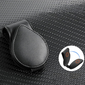 Gacent Webbing Strap Factory Personalizable Magnetic Leather Car Visor Gafas Clip Organizador con correas elásticas