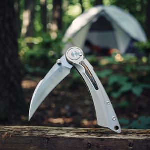 سكين قابل للطي مُجمّع بخبرة EDC D2 دقة مقبض تيتانيوم باستخدام الحاسب الآلي للاستخدام القتالي للمطبخ سهل الاستخدام من شركة التصنيع الأصلية - Product Image 4