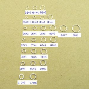 批发925银跳环3毫米/4毫米/5毫米/6毫米尺寸无光泽手工饰品配件永久使用跳绳