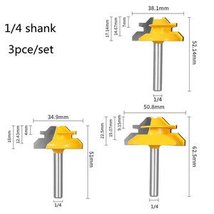 45 derece gönye yönlendirici Bit ağaç İşleme freze kesicisi 1/2 1/4 kırpma makinesi oyma makinesi cnc işleme seti kesme aletleri - Product Image 2