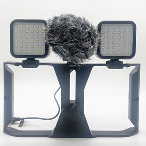 Smartphone Video Rig With Microphone Video Light Handheld Stabilizer <strong>Filmmaking</strong> Case Vlogging <strong>Kit</strong> - Product Image 5