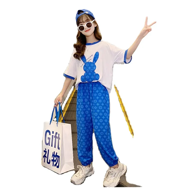 Costume d'été pour filles, vêtements de sport pour bébés de 6 à 7 ans, ensemble de vêtements décontractés à la mode pour filles, boutique, nouvelle collection 2023