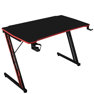 Mesa de juegos multifuncional Escritorio de juegos de superficie texturizada de alta calidad Cool Red-Black Color Scheme Escritorio de computadora