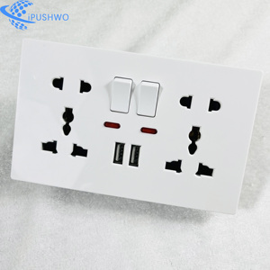 250V accessori elettrici per uso domestico presa a muro-4 vie a 3 vie per la casa Hotel presa dati di rete doppio polo - Product Image 3