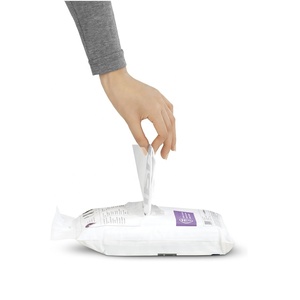 Dayanıklı ipli kravat kolu ile dağıtıcı paketleri içinde 30L-35L geri dönüşümlü Bin çanta, İpli ile ağır çöp torbaları - Product Image 5
