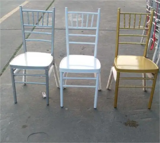 Modern Branco Tiffany Cadeira De Eventos Atacado Alumínio Chiavari Cadeira para Banquetes de Casamento Bar Sala Definir