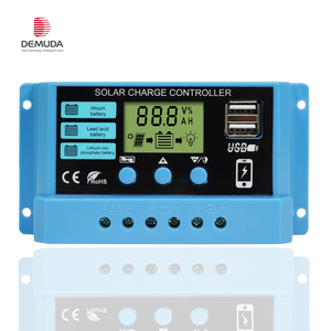 DEMUDA Solarpanel-Pumpen regler Solar PWM Solarpanel-Laderegler 12Volt 12V 24V 10A 20A 30A 2 USB Für PV-Modulsystem - Product Image 1