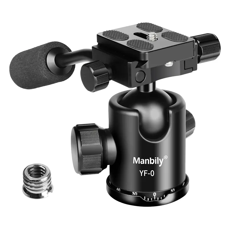 Manbily tripé YF-0 com câmera dslr, 360 graus, cabeça panorâmica, com alça, tripé