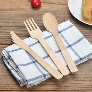 Thân Thiện Với Môi Tre Sang Trọng Đồ Dùng Dao Muỗng Nĩa Bộ Cho Khách Sạn Đám Cưới Sử Dụng Chất Lượng Cao Tái Sử Dụng Hiện Đại Flatware - Product Image 2