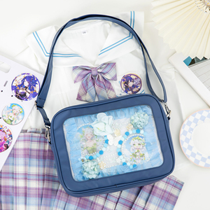 <strong>Low</strong> <strong>Moq</strong> Custom Ita <strong>Bag</strong> with Clear Window Pu Leather Ita <strong>Bag</strong> Insert for Pin Display - Product Image 3