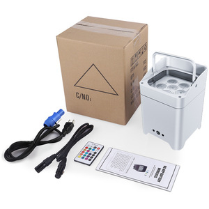6x18W kablosuz pil Par ışık APP/IR/WIFI/DMX kontrol RGBWA + UV sahne Led Dj Par ışık - Product Image 5