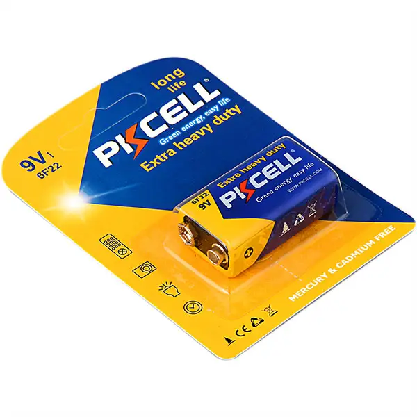 PKCELL العلامة التجارية بطارية كربون- زنك ندا 1604 6f22 9v بطارية جافة