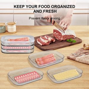 Contenedor de carne Deli apilable de nueva tendencia para nevera, contenedor de preparación de comidas sin BPA, caja de almacenamiento de alimentos con tapa - Product Image 3