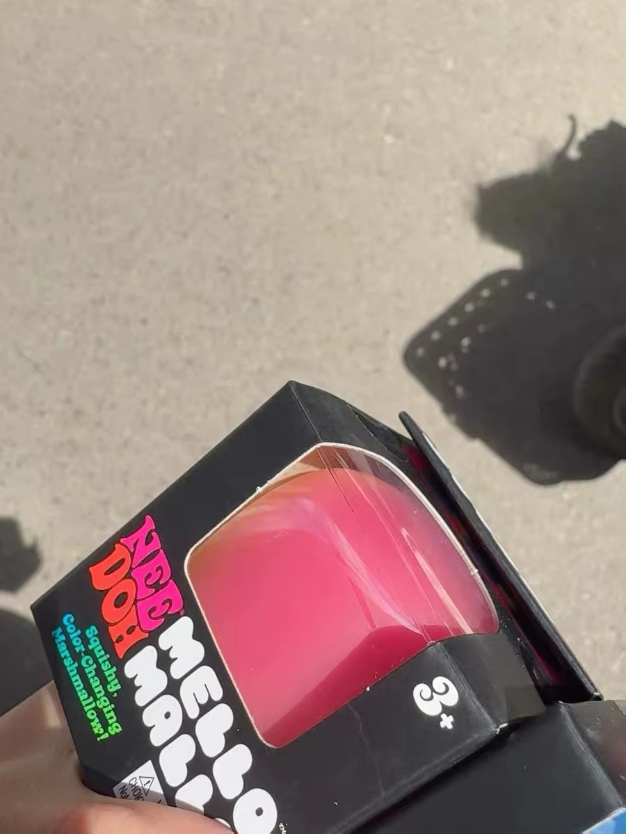 Pink discolored cotton candy
