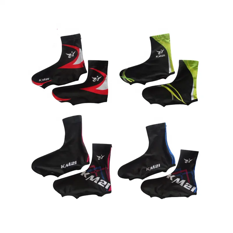 Capas de sapato personalizadas para ciclismo com zíper, capas para ciclismo com resistência ao vento e impermeabilização, com baixo volume