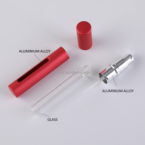 לוגו מותאם אישית 5 מ "ל אלומיניום אדום מט נסיעות נייד בושם בקבוק, למילוי מחדש עבור שמנים אתריים - Product Image 4