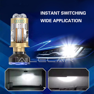Araba LED farlar için Bi H4 LED projektör ampul 62W Mini LED lazer ışık lensi - Product Image 4