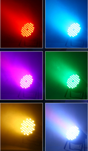 54個のLEDパーライトRGB3 in1 LED 54フラットパーライトLEDパーライトステージ54 * 3wLED - Product Image 5