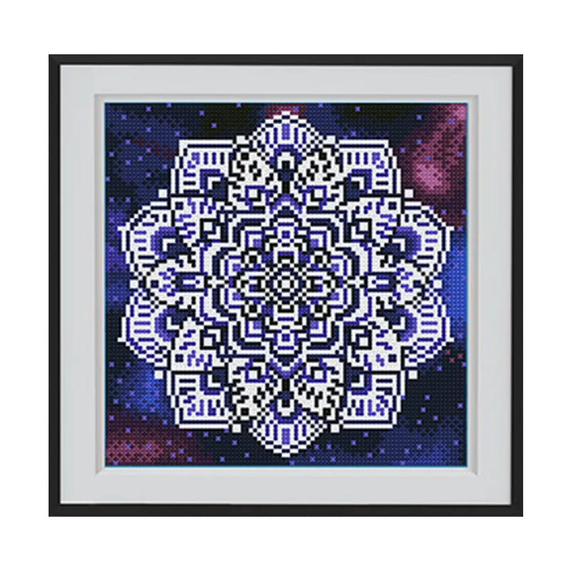 Mandala luminosa 5d Pintura Diamante Kit Diy Mosaico Diamante Bordado Incandescência À Noite Arte Religiosa Decoração Da Parede Imagem