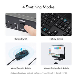 快速生产时间改进的工作流程KVM交换机HDMI 4端口，实现更快的工作流程 - Product Image 3