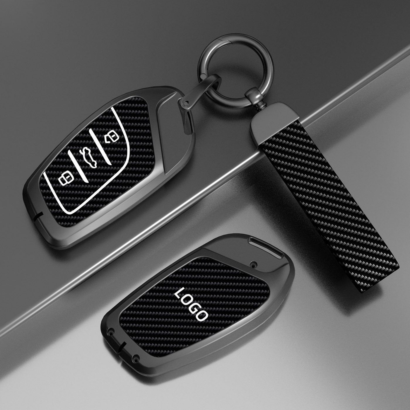 A carbon fiber texture hand rope