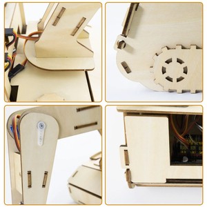 Bildung STEM Programmierung DIY Bagger Lernkit Holz elektronische Komponente Kit für Micro bit