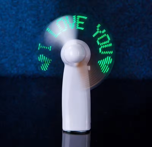 Nuevo producto, Mini portátil, práctico, Led, mensaje personalizado, ventilador de batería, pantalla Led programable, ventilador eléctrico de mano