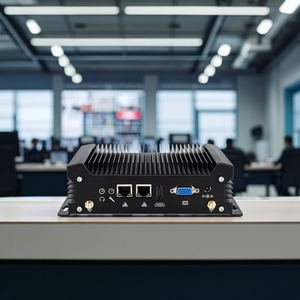 HXzc Fanless Desktop PC Mini Low Power 2 Ethernet <strong>Linux</strong> Ubuntu Industrial Computer with DDR4 Mini Barebone Hardware Software New - Product Image 2