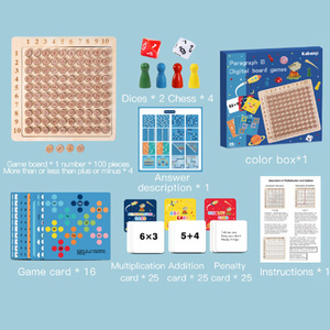 木制百板儿童学前班计数加法和乘法板游戏 - Product Image 4