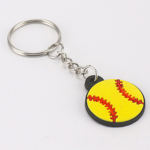 Wholesale Personalized Baseball Sports Club <strong>Team</strong> Keyring Custom Silicone Rubber Soft PVC Football <strong>Keychain</strong> - Product Image 6