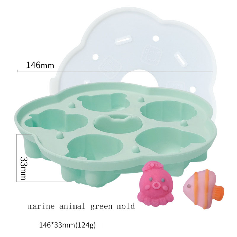 D5066-5 moule vert animal marin