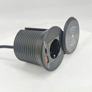 泽山德国电源桌圆形电源索环插座，带PD20W usb-c旋转盖家庭办公室无线充电器插座 - Product Image 4