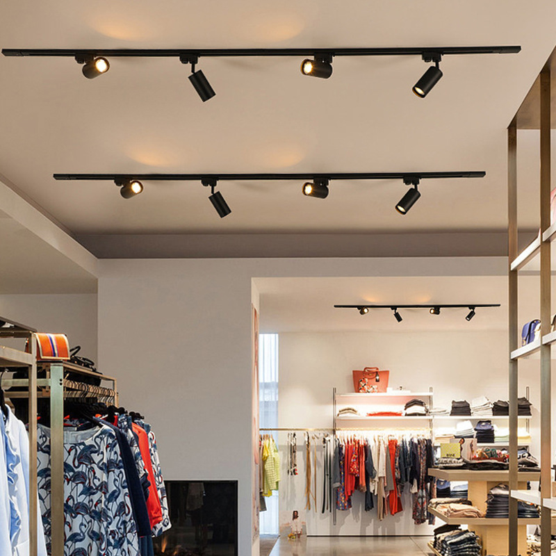 High-Display-Schienenlicht-Scheinwerfer, LED-Bekleidungsgeschäft, Deckenmontage, Wohnzimmer-Hintergrund, Garderobe, Wandfluter-Schienenlicht