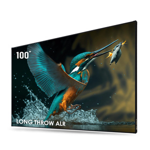 Nueva Pantalla de proyector de diamante gris 3D 4K de 100 pulgadas, pantalla ALR de rechazo de luz ambiental, pantalla de proyección de marco fijo - Product Image 1