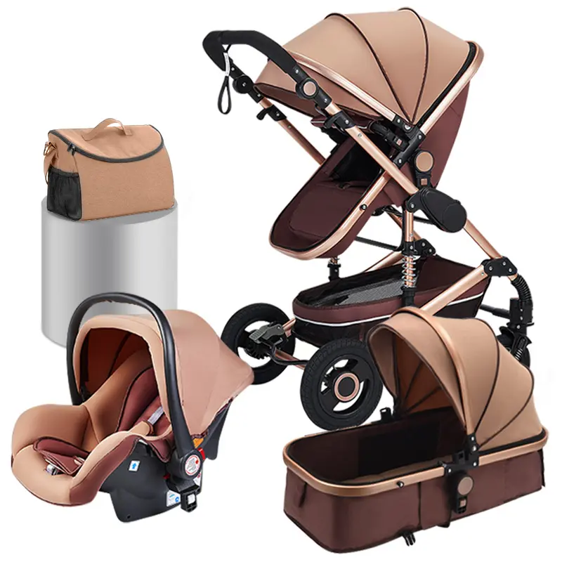 Coches Para Bebes. Passeggino per carrozzina combinato 3 in 1 con sistema di viaggio per seggiolino auto passeggino 3 In1 con seggiolino auto