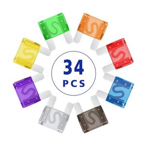 迷你34 pcs汽车保险丝中型汽车保险丝分类工具套装商店专用保险丝盒套装 - Product Image 3