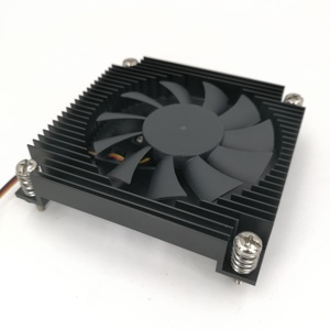 Mini Host Cooler ITX Cooler Low Profile CPU <strong>Heatsink</strong> for Intel 4Pin Computer Aluminum CPU Radiator <strong>1U</strong> Cooler Fan - Product Image 1