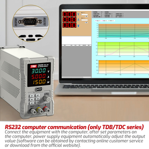 TASI TDB605 60V 5A Fuente de alimentación de CC programable Lineal Digital ajustable Entrada de 110V para uso industrial Conexión de PC USB RS232 - Product Image 6