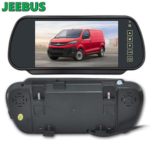 HD 1080P visión nocturna impermeable respaldo coche luz de freno Cámara ojo de pez marcha atrás ayuda con 7 pulgadas espejo retrovisor Kit para Vito - Product Image 3