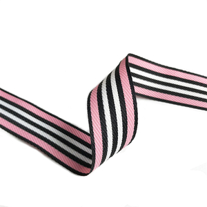 高品质定制涤纶编织彩虹斜纹织物条纹丝带服装袋装饰 - Product Image 6