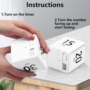 Kitchen Timer Cube Timer Einstellbare Lautstärke zum Kochen Übung Klassen zimmer für Kinder Lern zeit management 15-20-30-60 Minuten