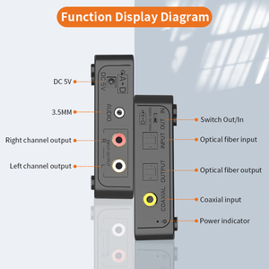 Bi-directional Audio <strong>Converter</strong> Switcher Anglog to <strong>Digital</strong> Optical <strong>Digital</strong> Stereo Audio Spdif <strong>Digital</strong> to <strong>Analog</strong> <strong>Converter</strong>