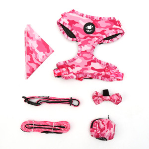 Aksesori hewan peliharaan kustom label pribadi tali kekang Anjing khusus dan tali cetak set <span class=keywords><strong>harness</strong></span> anjing kecil kustom mewah - Product Image 5