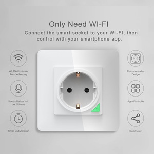Interruptores y tomas DE corriente inteligentes, enchufe con Wifi, Monitor DE potencia, Google Smart Life, Alexa, Panel DE cristal con Control DE voz, EU, FR, Tuya - Product Image 6